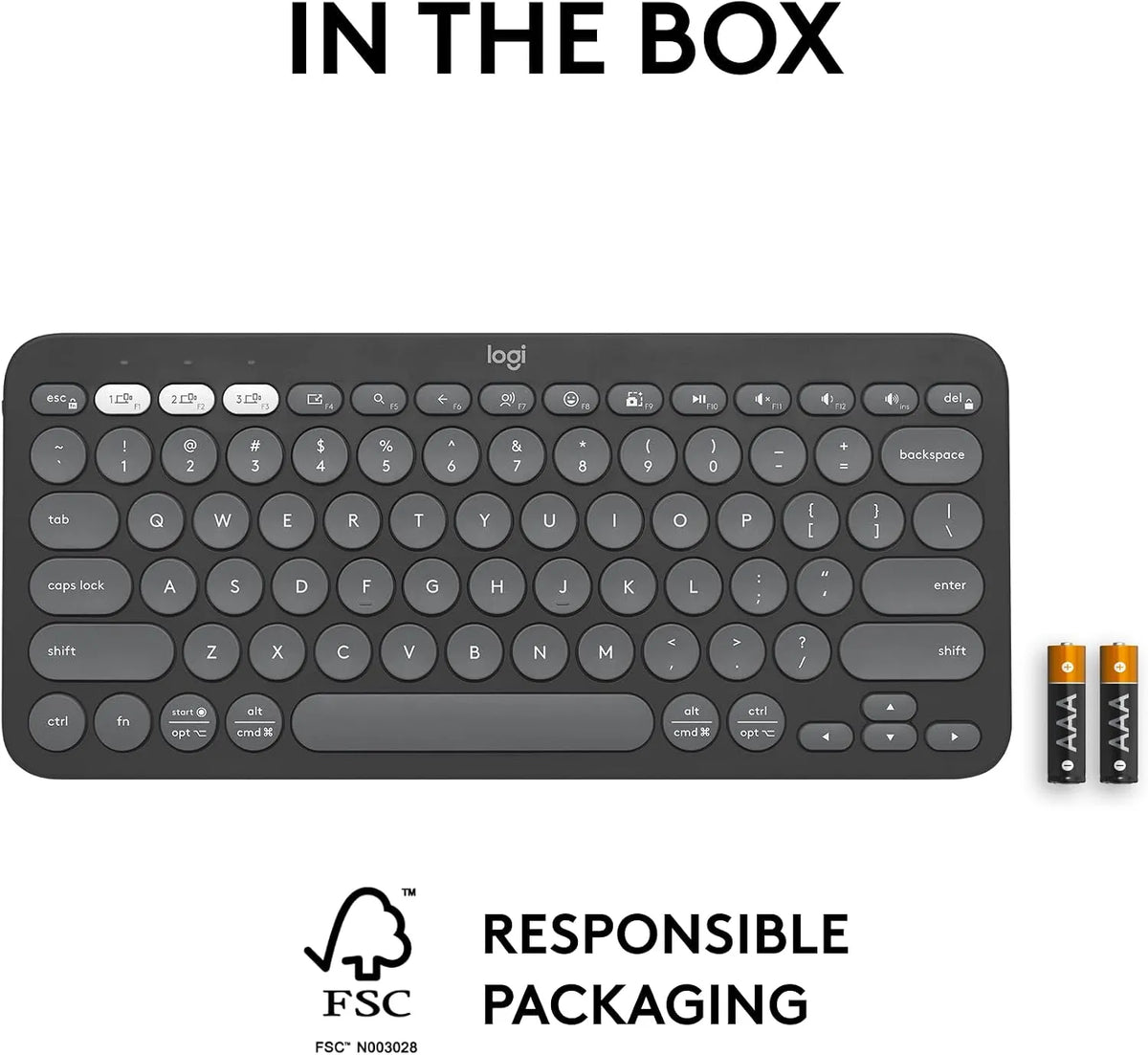 Logitech Pebble Keys 2 K380s Multi-Device Bluetooth Keyboard with Quiet Low-Profile Keys - متجر TT Tab للتقنيات الحديثة