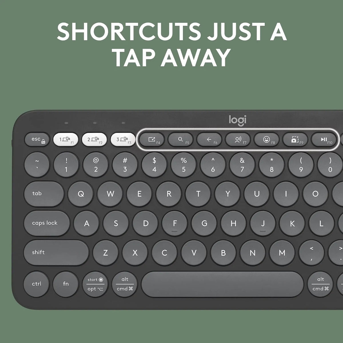 Logitech Pebble Keys 2 K380s Multi-Device Bluetooth Keyboard with Quiet Low-Profile Keys - متجر TT Tab للتقنيات الحديثة