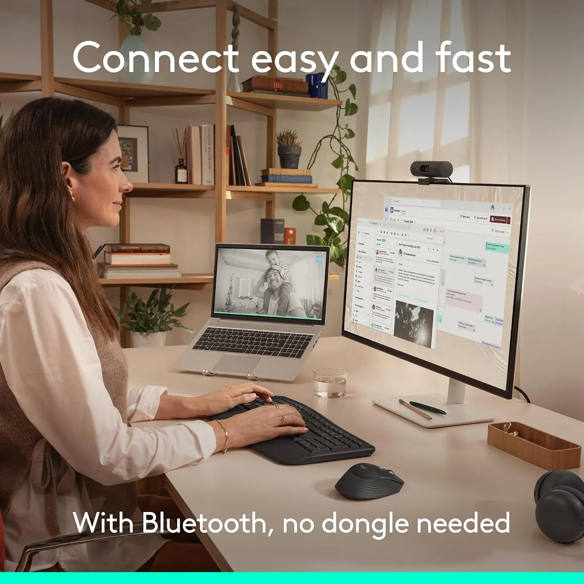 Logitech Signature Comfort Plus MK880 Bluetooth Keyboard & Mouse Combo with Palm Rest - متجر TT Tab للتقنيات الحديثة