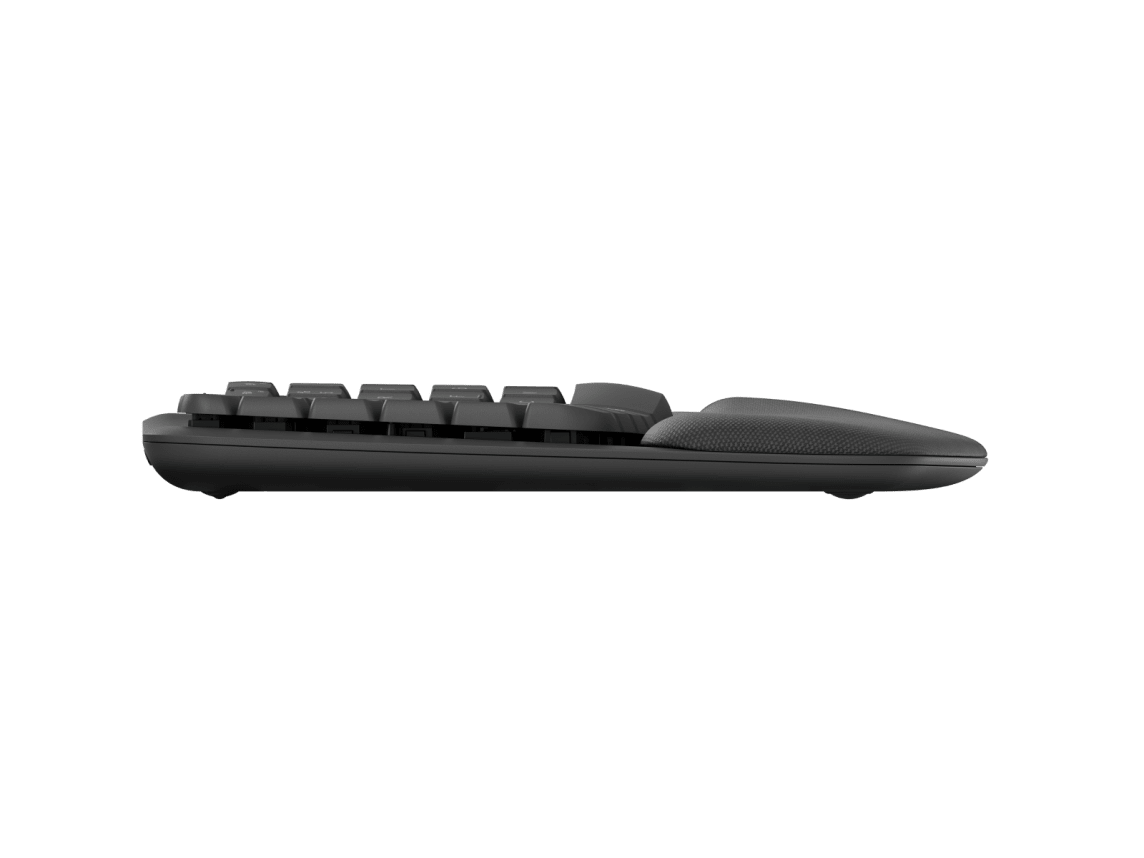 Logitech Wave Keys Wireless + Bluetooth Ergonomic Keyboard - للتقنيات الحديثة TT TAB متجر