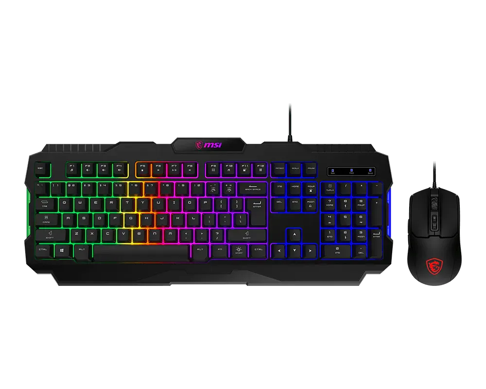 MSI Forge GK100 Combo Wired Gaming RGB Keyboard & Mouse - متجر TT Tab للتقنيات الحديثة