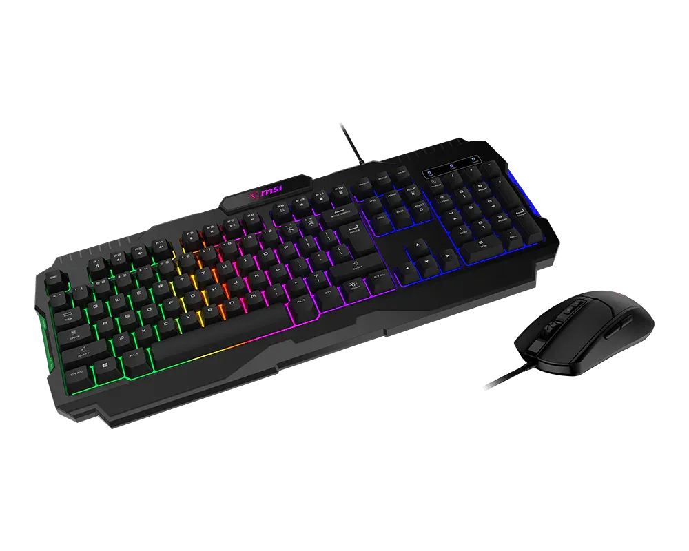 MSI Forge GK100 Combo Wired Gaming RGB Keyboard & Mouse - متجر TT Tab للتقنيات الحديثة