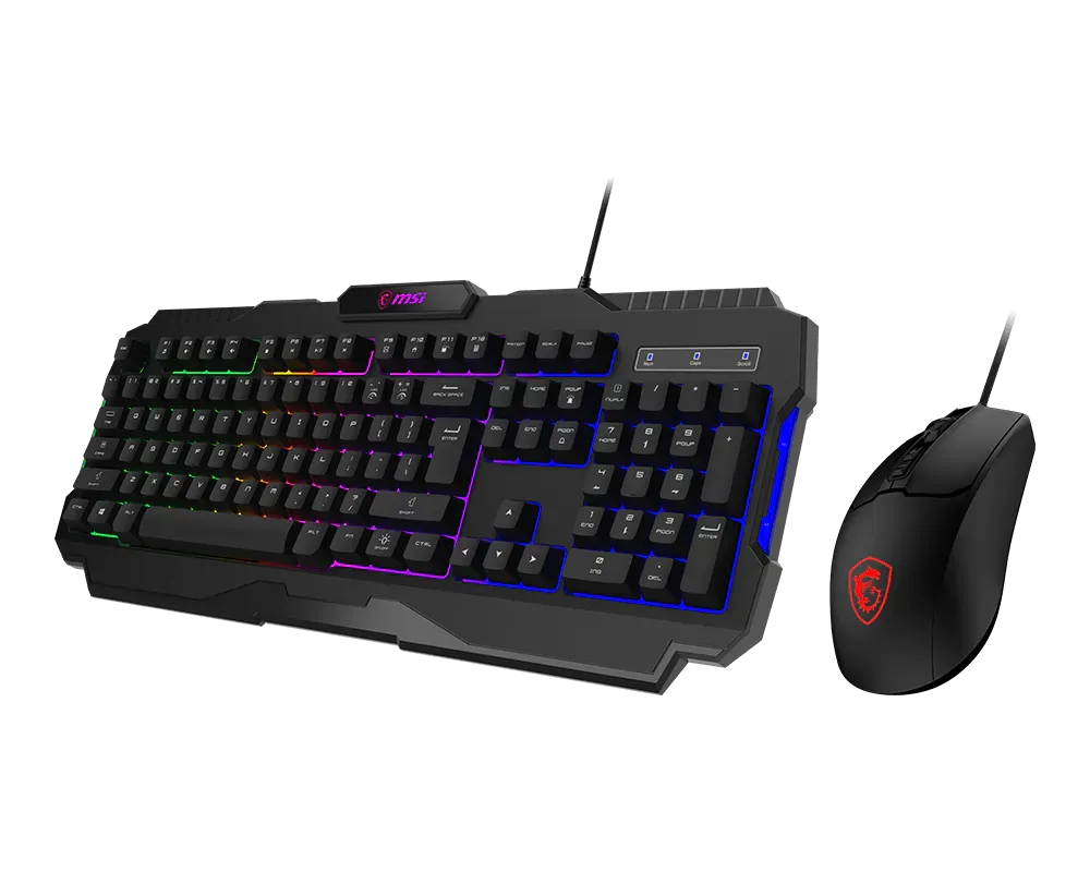 MSI Forge GK100 Combo Wired Gaming RGB Keyboard & Mouse - متجر TT Tab للتقنيات الحديثة