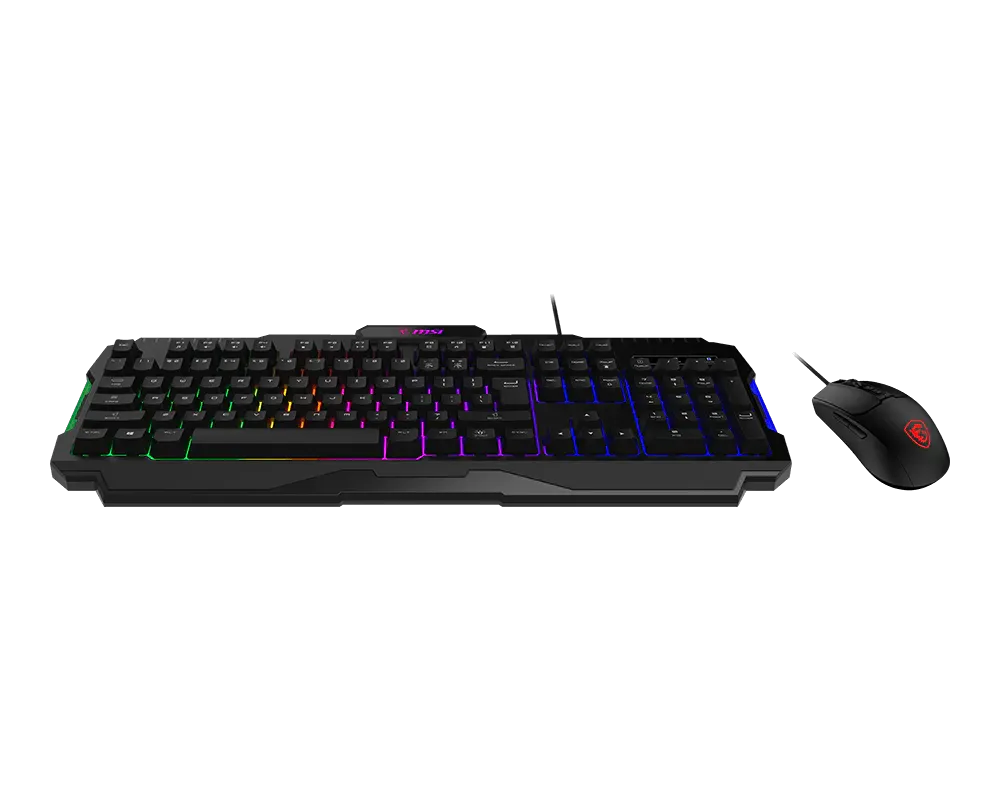 MSI Forge GK100 Combo Wired Gaming RGB Keyboard & Mouse - متجر TT Tab للتقنيات الحديثة