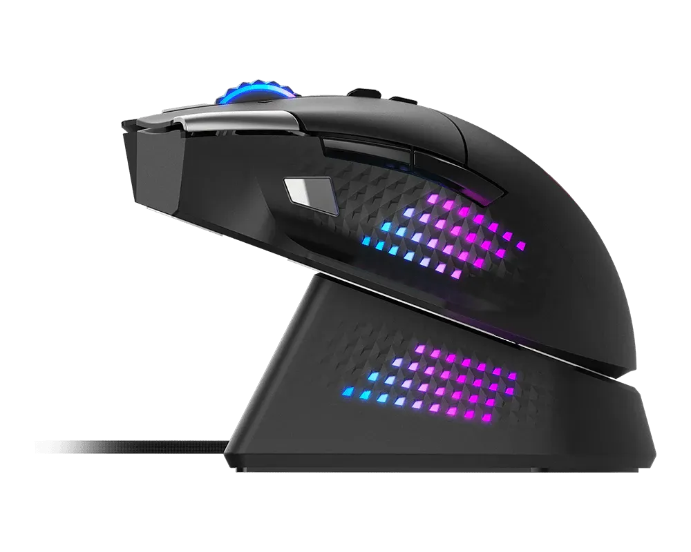 MSI VERSA PRO WIRELESS plus MOUSE DOCK PRO Tri-Mode Connectivity with 13 Programmable Buttons - متجر TT Tab للتقنيات الحديثة