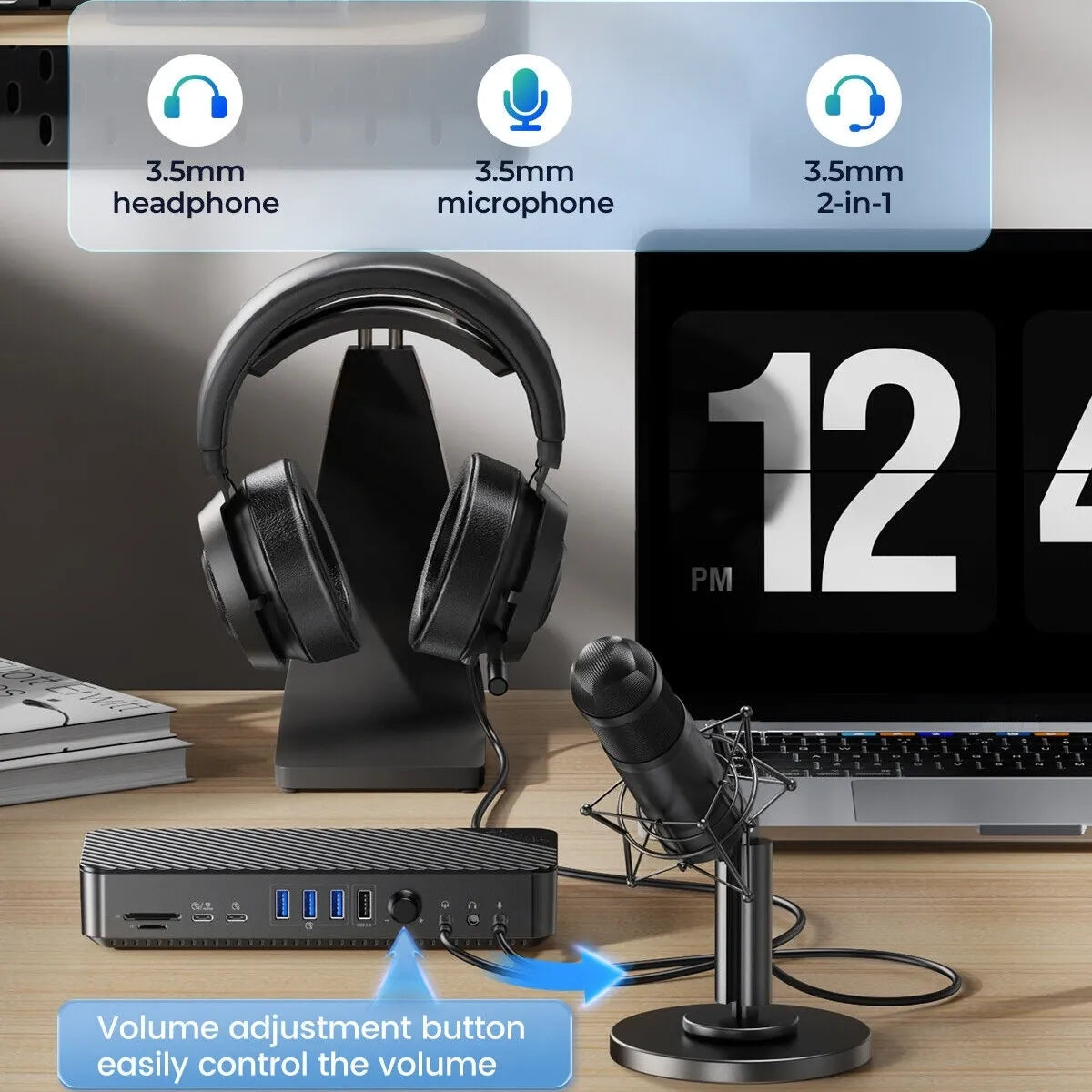 ORICO DKA20‑V1 20‑in‑1 USB‑C Docking Station 10Gbps Triple Display 4K@60Hz PD 60W - متجر TT Tab للتقنيات الحديثة