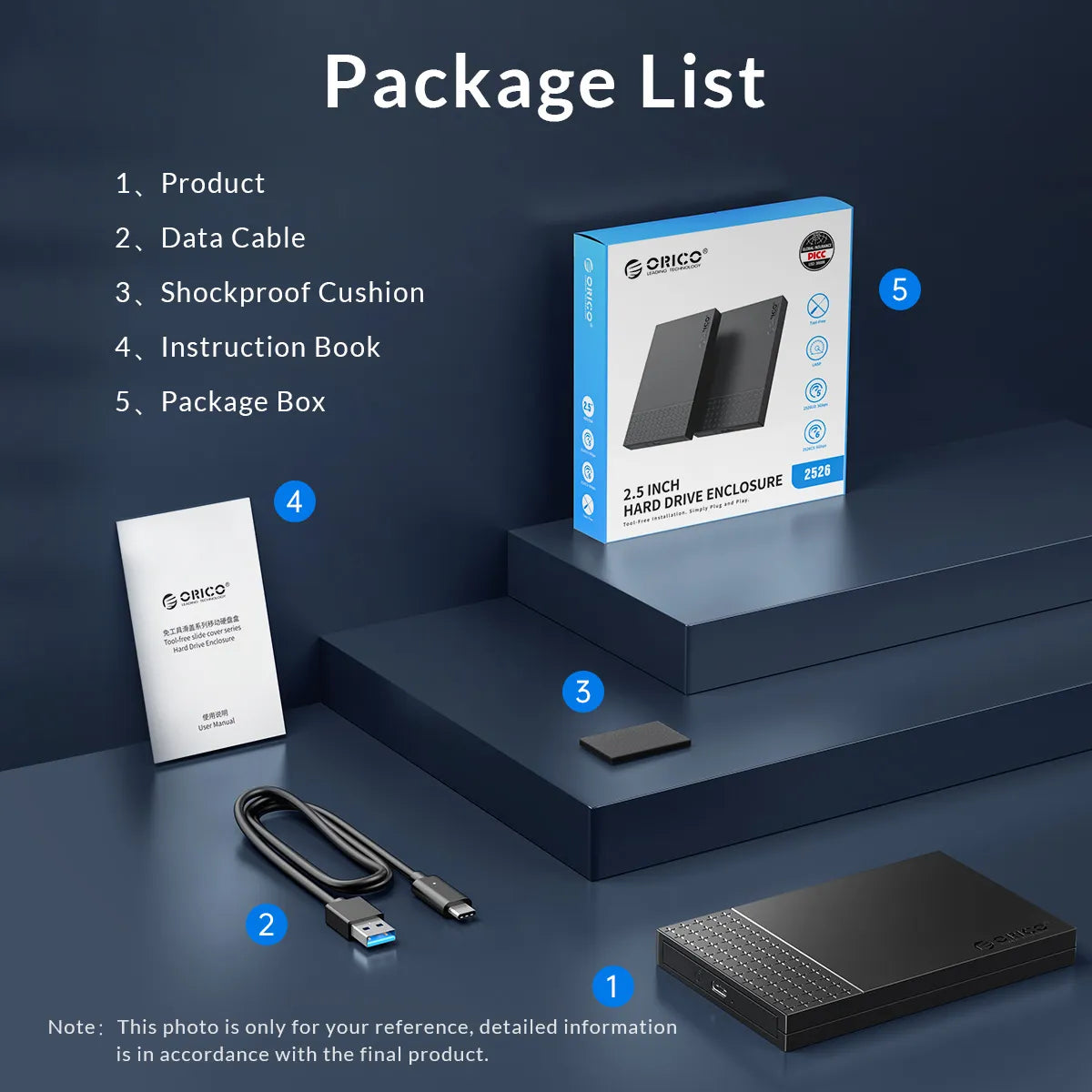 Orico 2526C3-V1 SATA 2.5 Enclosure - للتقنيات الحديثة TT TAB متجر