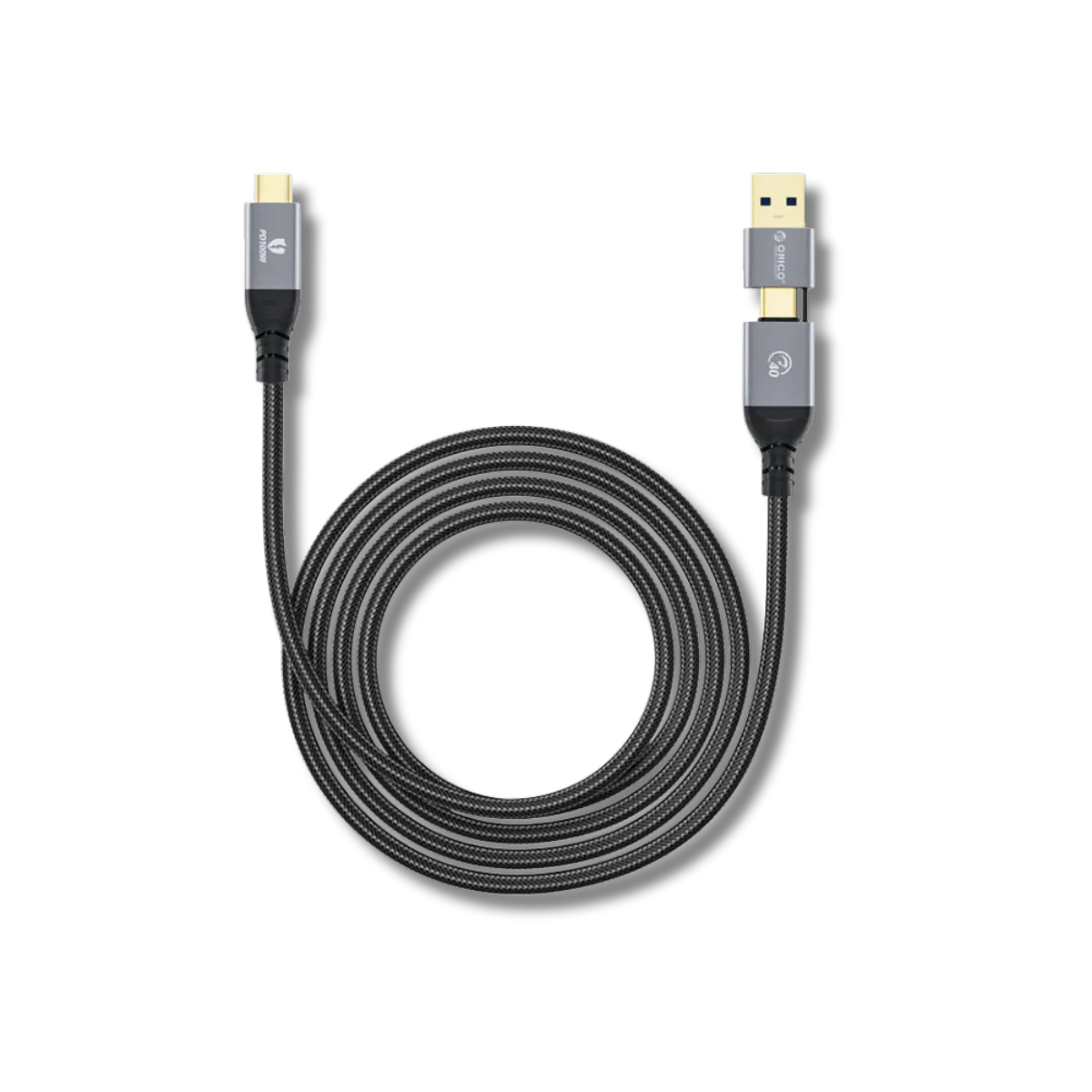 Orico ACC40-15 USB-C 2-in-1 40Gbps Data Cable - متجر TT Tab للتقنيات الحديثة