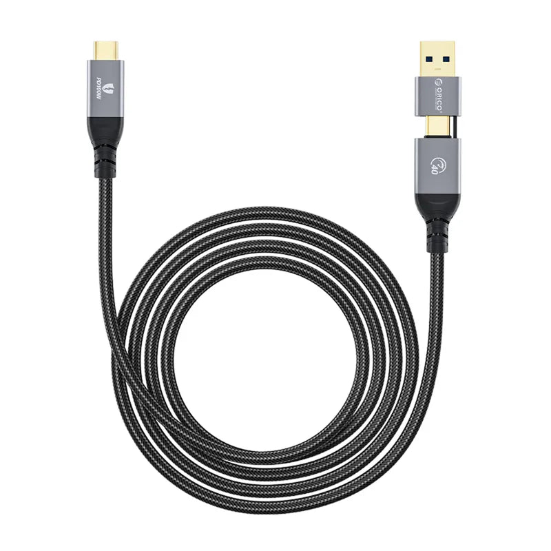 Orico ACC40-15 USB-C 2-in-1 40Gbps Data Cable - متجر TT Tab للتقنيات الحديثة