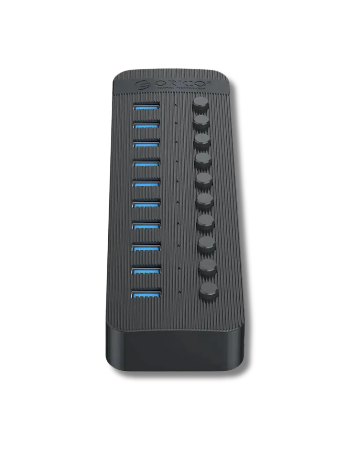 Orico CT2U3-10AB USB HUB 10 Port 3.0 with Individual On/Off Switches - للتقنيات الحديثة TT TAB متجر