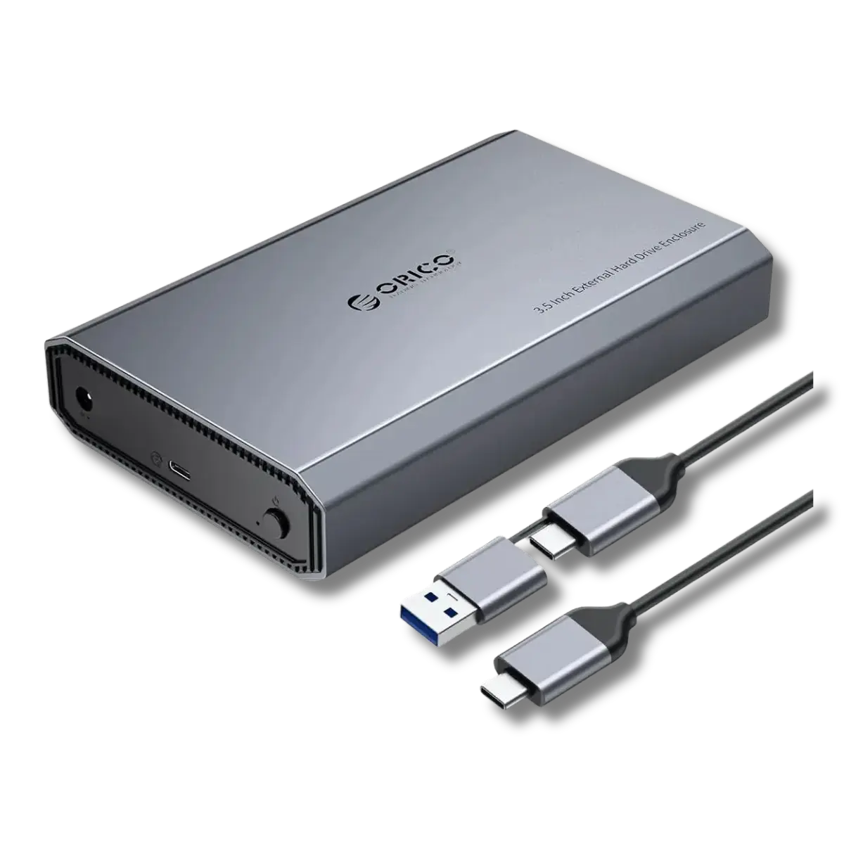 Orico DD35-C3 SATA 3.5 Enclosure with Type-C/A Cable and Aluminum Cover - متجر TT Tab للتقنيات الحديثة