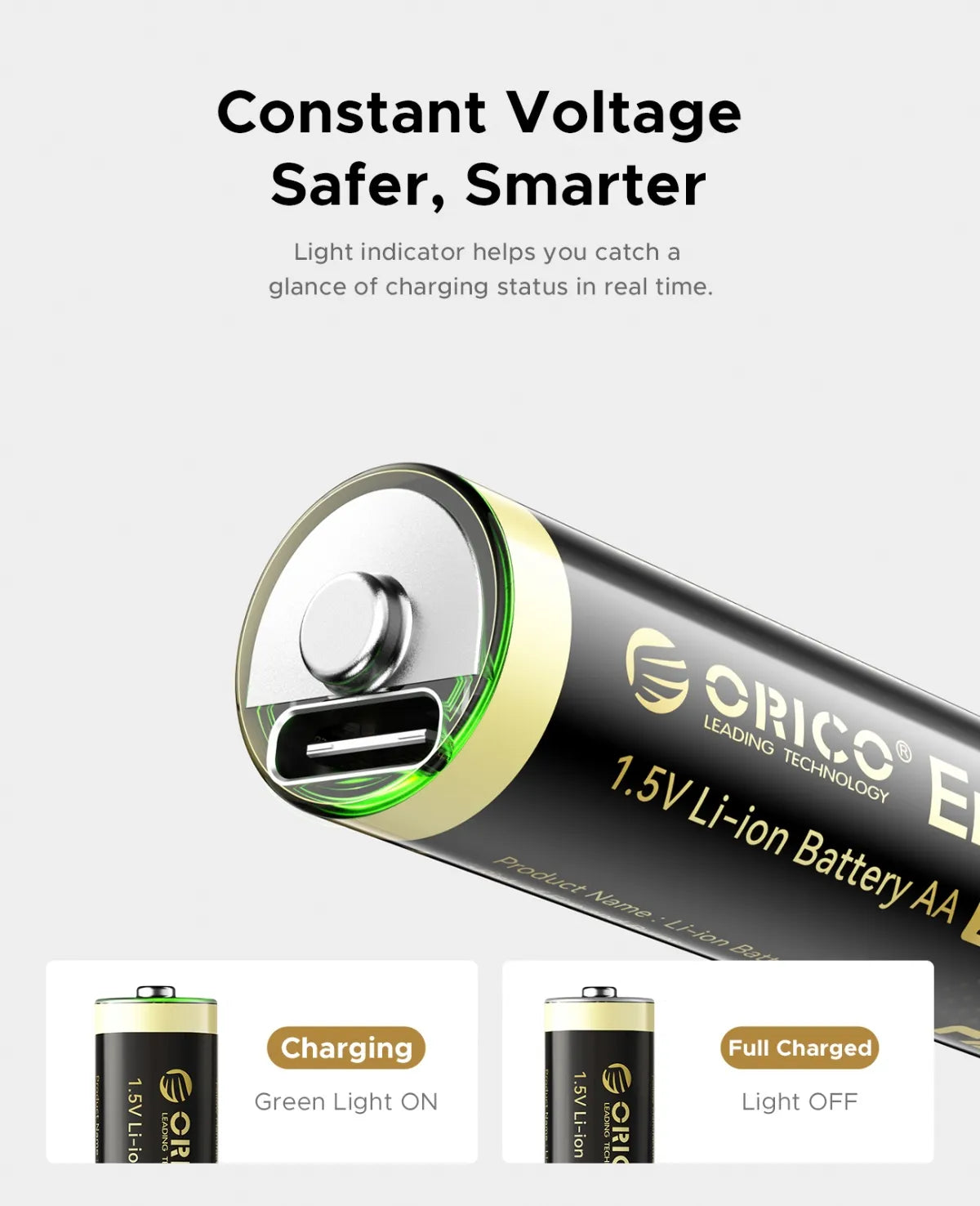 Orico EG5C Ener-G Li-ion AA Battery 4-Pack - متجر TT Tab للتقنيات الحديثة