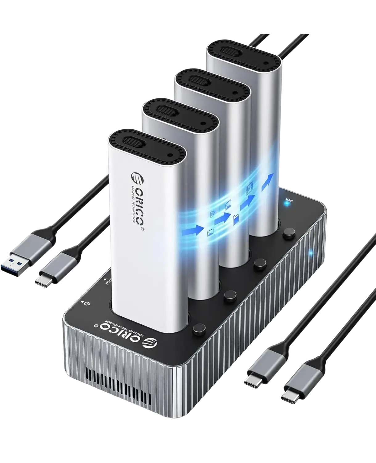 Orico IT48N-C 4-Bay M.2 NVMe SSD Duplicator - متجر TT Tab للتقنيات الحديثة