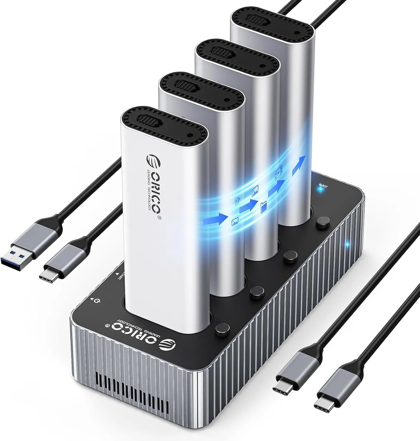 Orico IT48N-C 4-Bay M.2 NVMe SSD Duplicator - متجر TT Tab للتقنيات الحديثة