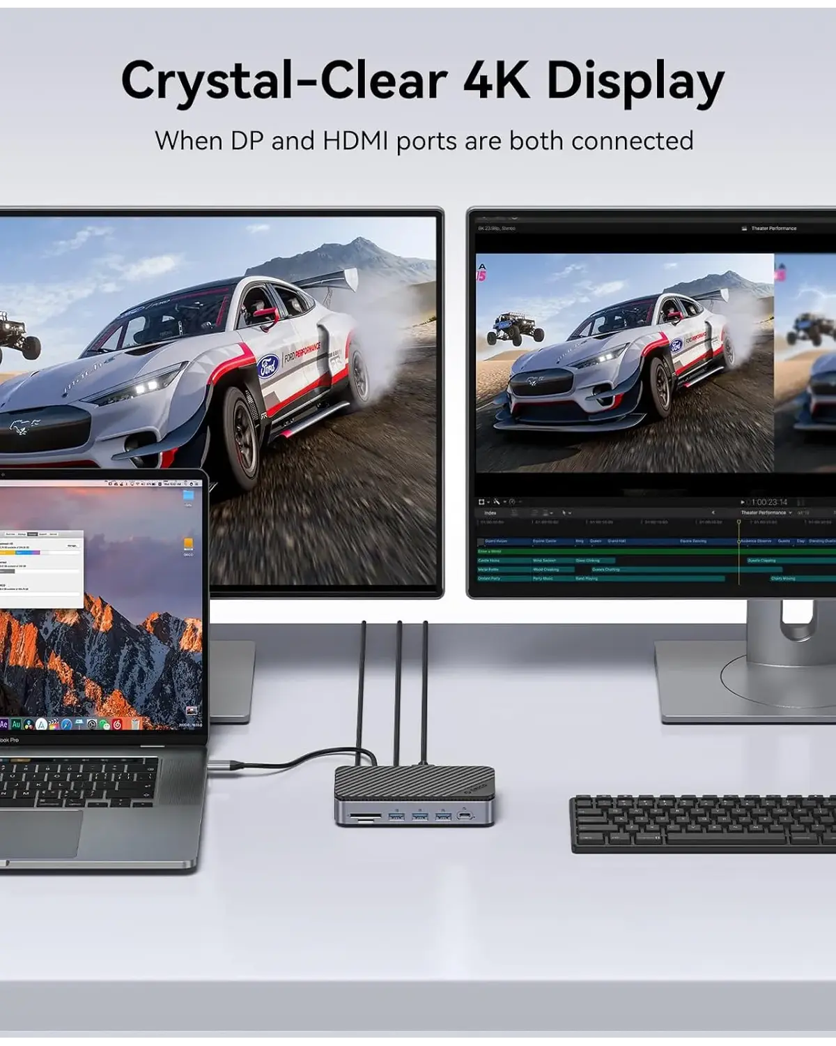 Orico M2P11 12-in-1 Docking Station Support 8K@30Hz with M.2 NVMe/SATA SSD Enclosure - متجر TT Tab للتقنيات الحديثة