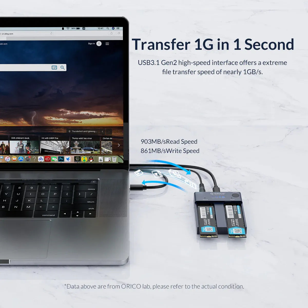 Orico M2P2-C3-C NVMe Enclosure support Clone - متجر TT Tab للتقنيات الحديثة