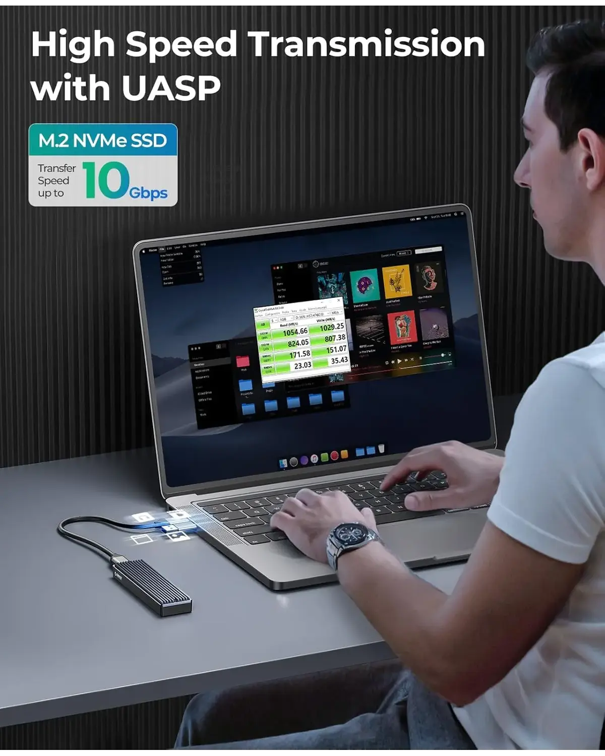 Orico M2PV-C3 M.2 NVMe SSD Enclosure - متجر TT Tab للتقنيات الحديثة