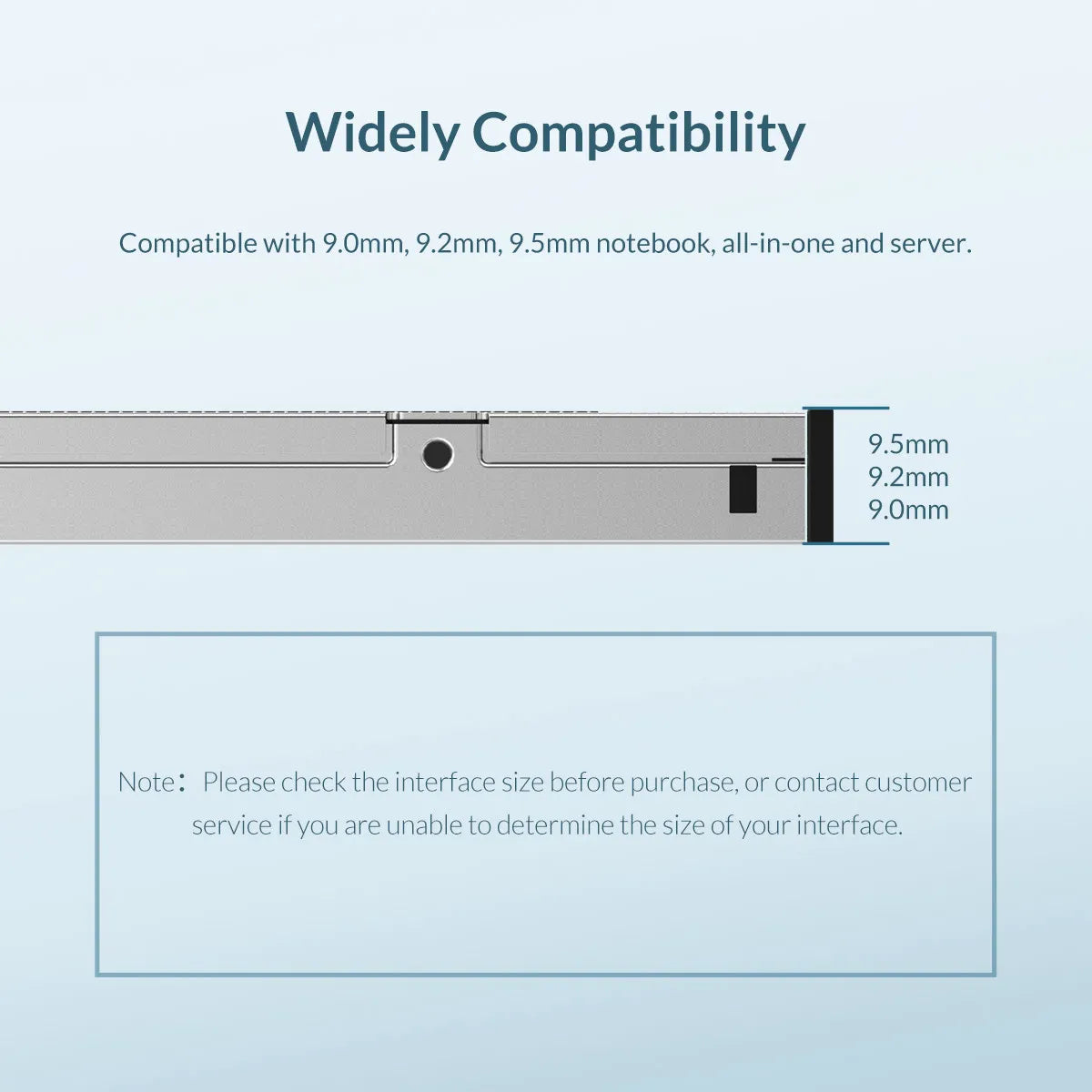 Orico M95SS Caddy 9.5mm Laptop Hard Drive Caddy for Optical Drive - للتقنيات الحديثة TT TAB متجر