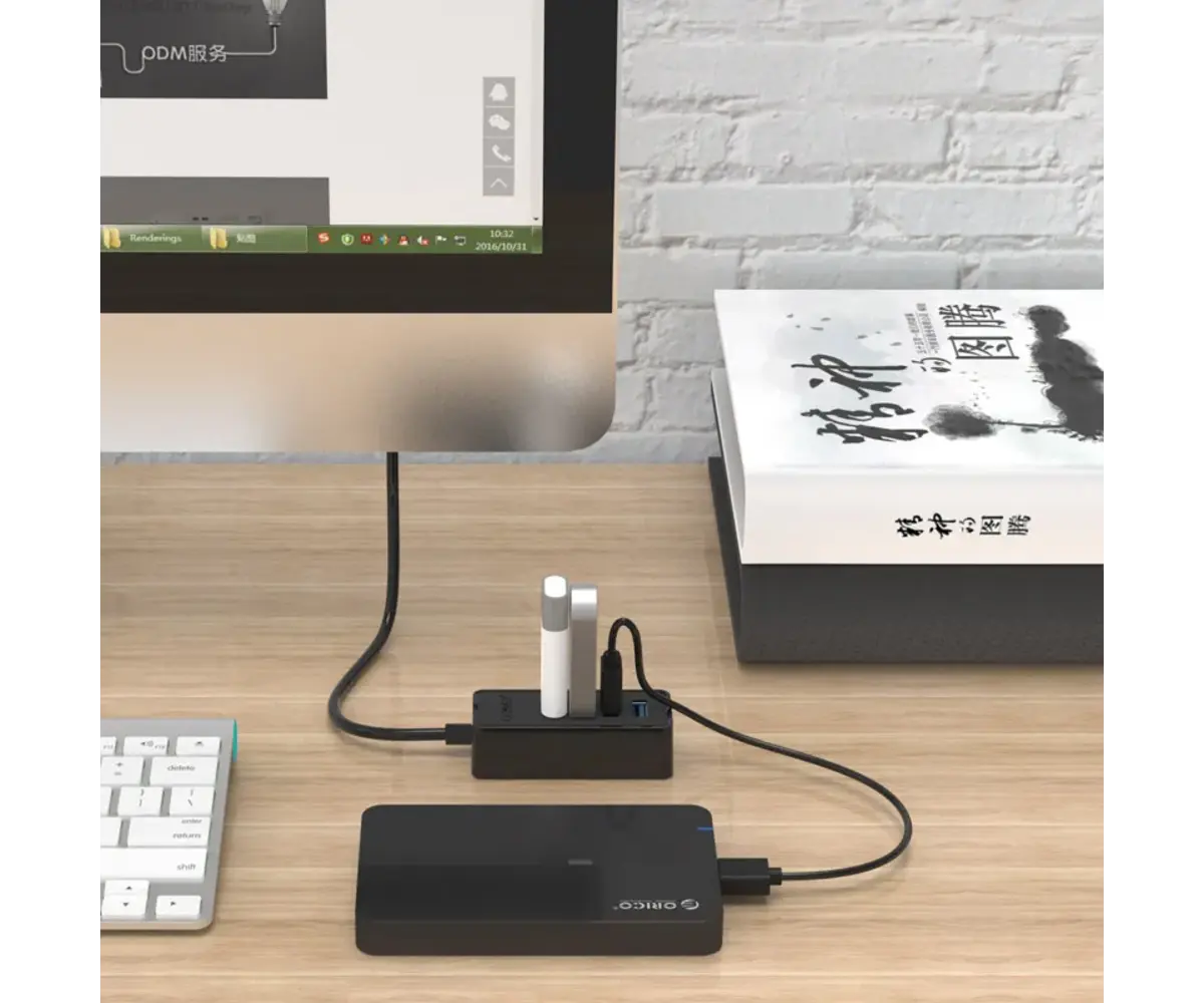 Orico W5P-U3 4-Port USB 3.0 HUB with Micro-B Power Port