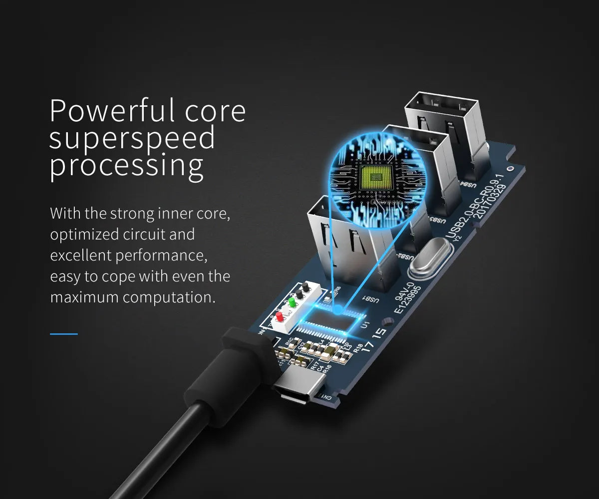 Orico W5P-U3 4-Port USB 3.0 HUB with Micro-B Power Port