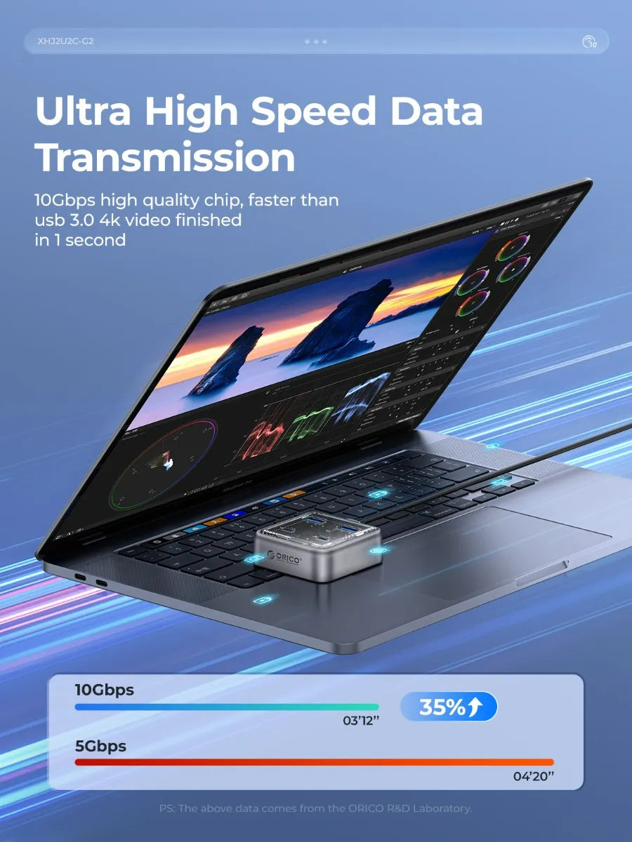 Orico XHJ2U2C-G2-10 USB HUB Type-C 10Gbps - للتقنيات الحديثة TT TAB متجر