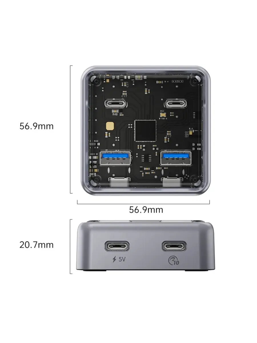 Orico XHJ2U2C-G2-10 USB HUB Type-C 10Gbps - للتقنيات الحديثة TT TAB متجر