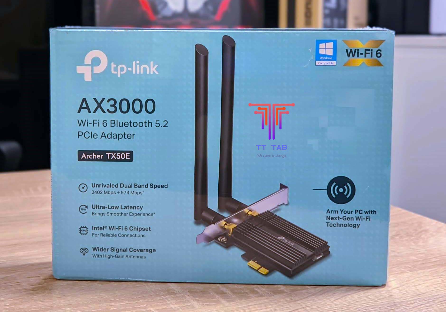 TP-Link Archer TX50E Wi-Fi6 + Bluetooth 5.2 PCIe Adapter