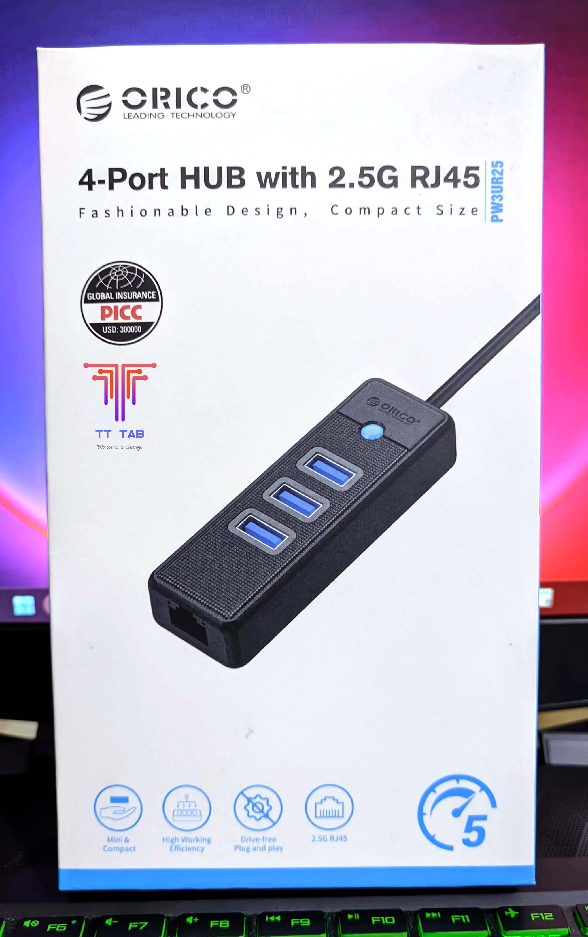 Orico PW3UR25-U3-015 USB HUB with RJ45 2.5Gb/s