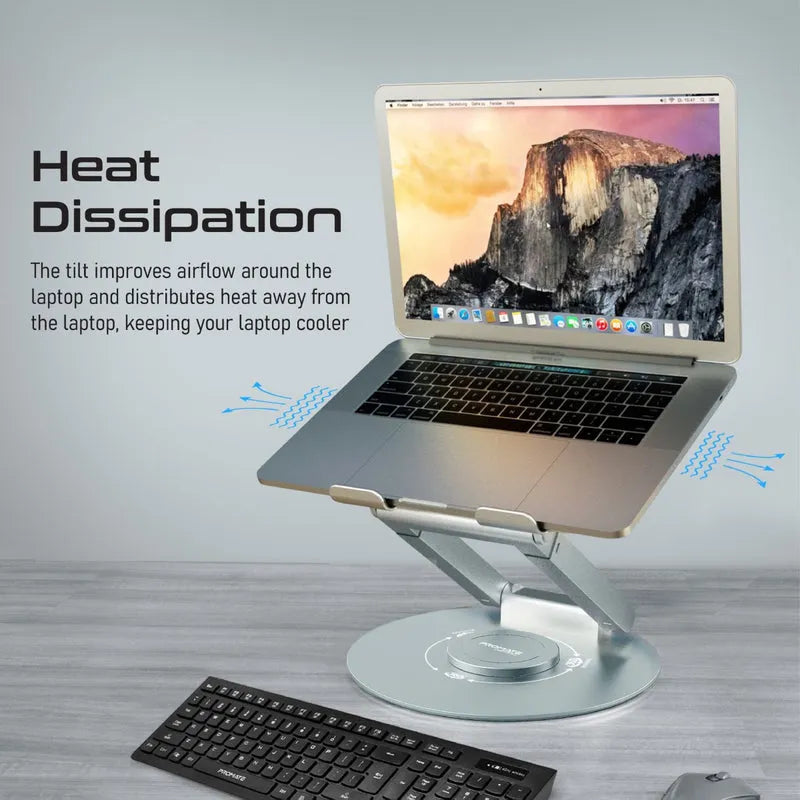 Promate DeskMate-6 Ergonomic Multi-Level Aluminium Laptop Stand - للتقنيات الحديثة TT TAB متجر