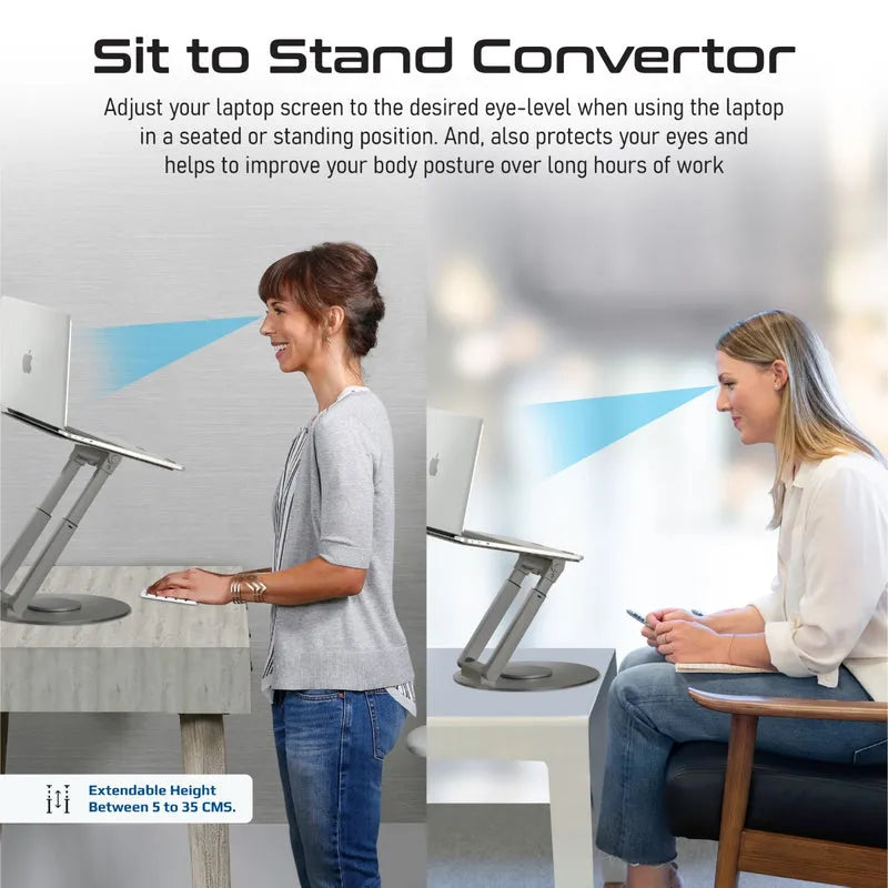 Promate DeskMate-6 Ergonomic Multi-Level Aluminium Laptop Stand - للتقنيات الحديثة TT TAB متجر