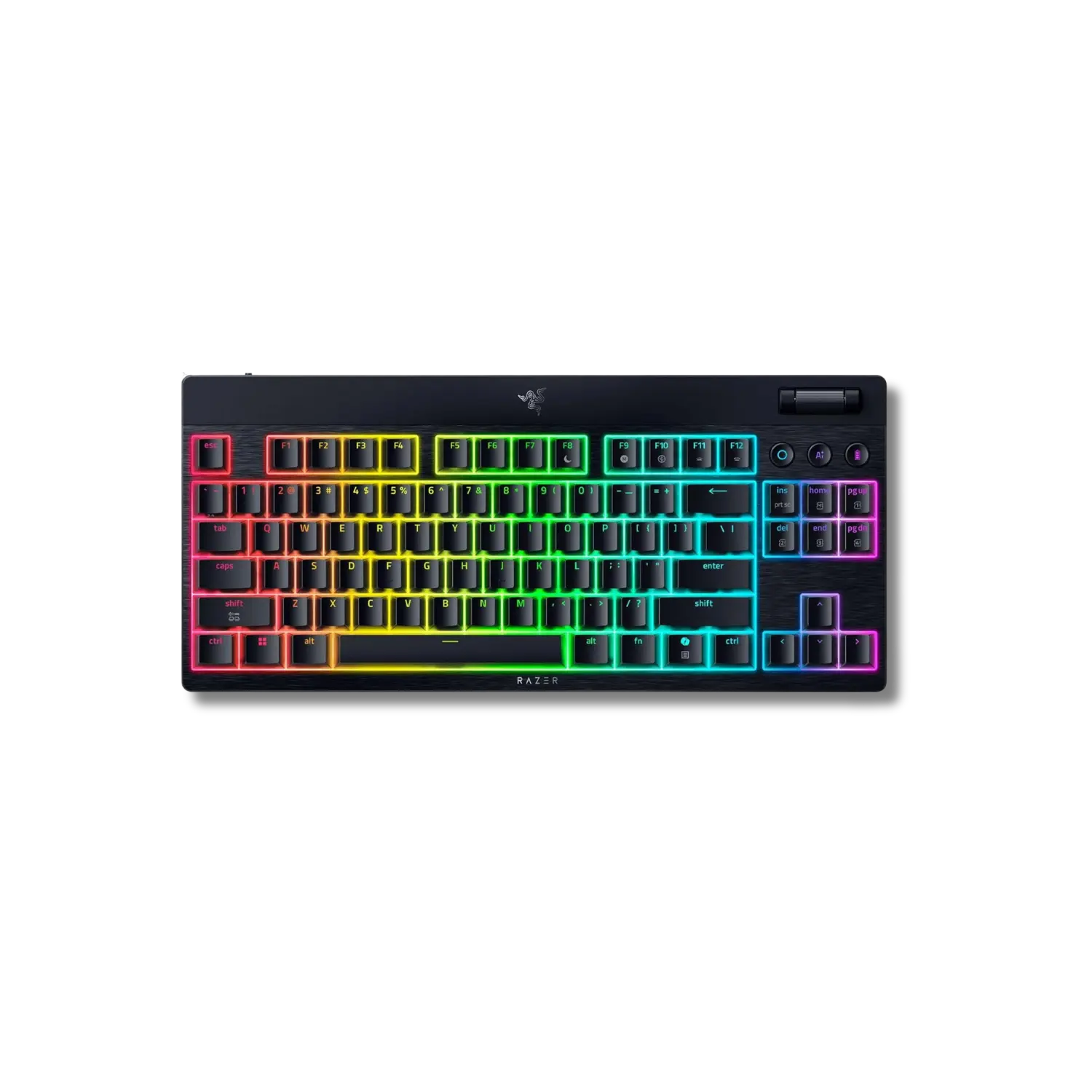 Razer BlackWidow V4 Low Profile TKL HyperSpeed Wireless Gaming Keyboard with Multi-Function Roller and AI-Button - متجر TT Tab للتقنيات الحديثة