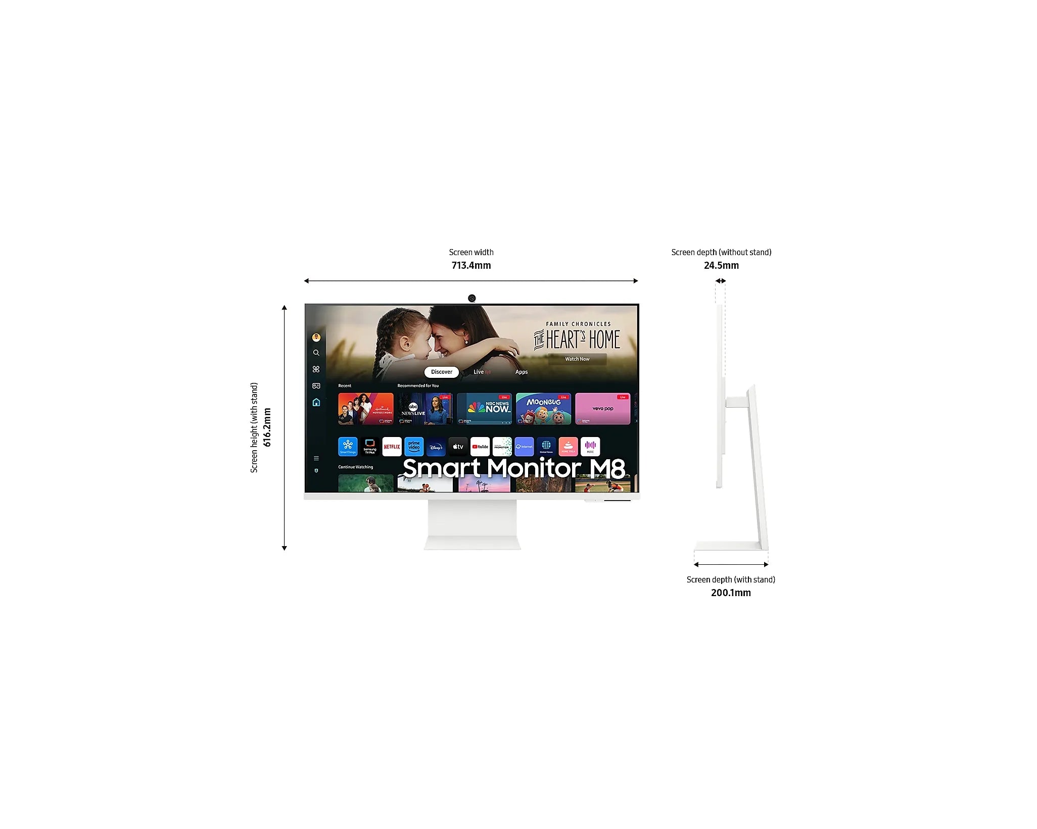 Samsung Smart Monitor M8 4K VA HDR10+ sRGB 99% Color 1B - للتقنيات الحديثة TT TAB متجر