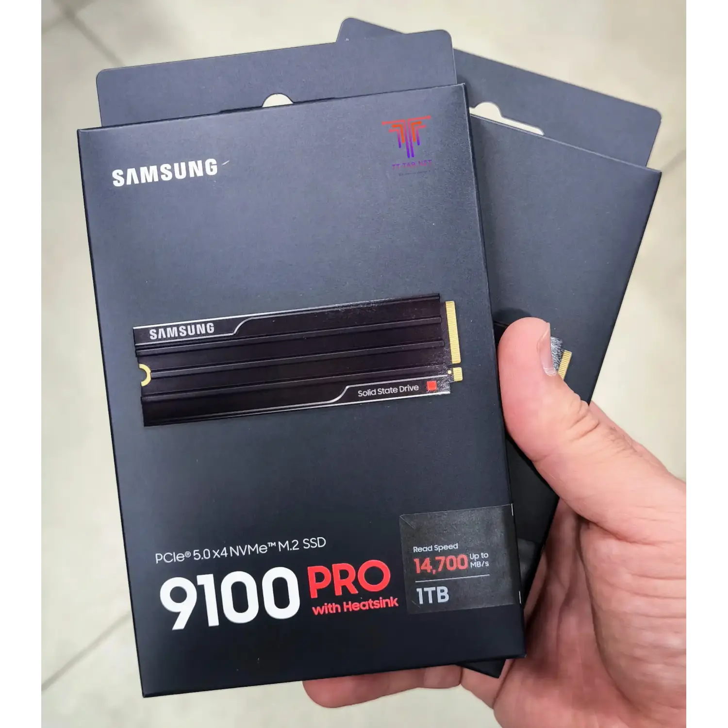 Samsung 9100 Pro with Heatsink SSD NVMe Gen5 - للتقنيات الحديثة TT TAB متجر