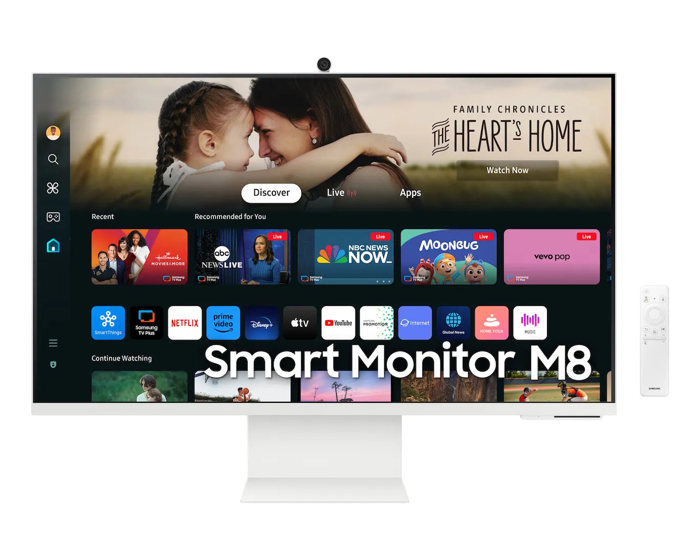 Samsung Smart Monitor M8 4K VA HDR10+ sRGB 99% Color 1B with Webcam- متجر TT Tab للتقنيات الحديثة