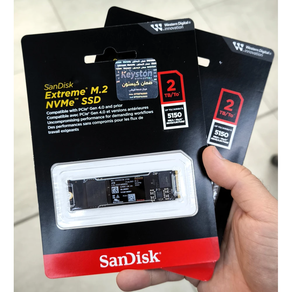 SanDisk Extreme M.2 NVMe SSD Gen4 - متجر TT Tab للتقنيات الحديثة