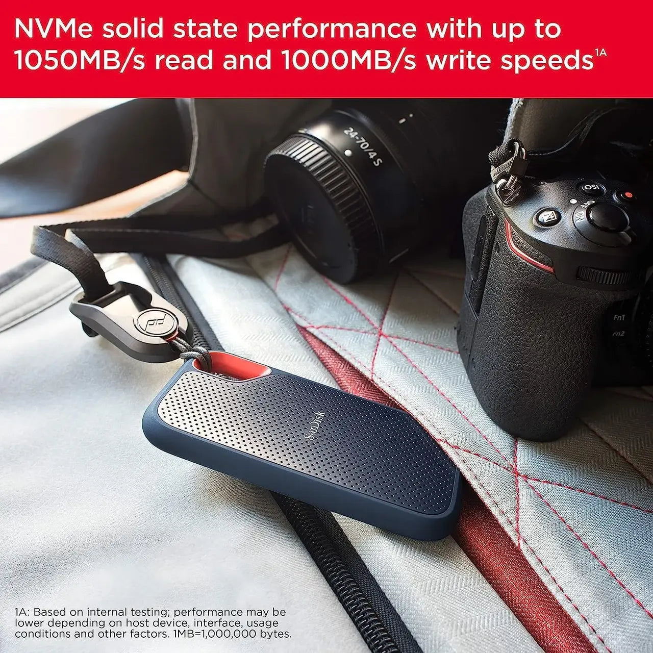 SanDisk Extreme Portable SSD 1050MB/s - متجر TT Tab للتقنيات الحديثة