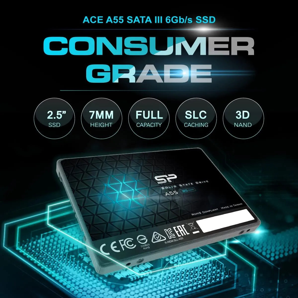Silicon Power A55 SSD SATA 2.5 - للتقنيات الحديثة TT TAB متجر
