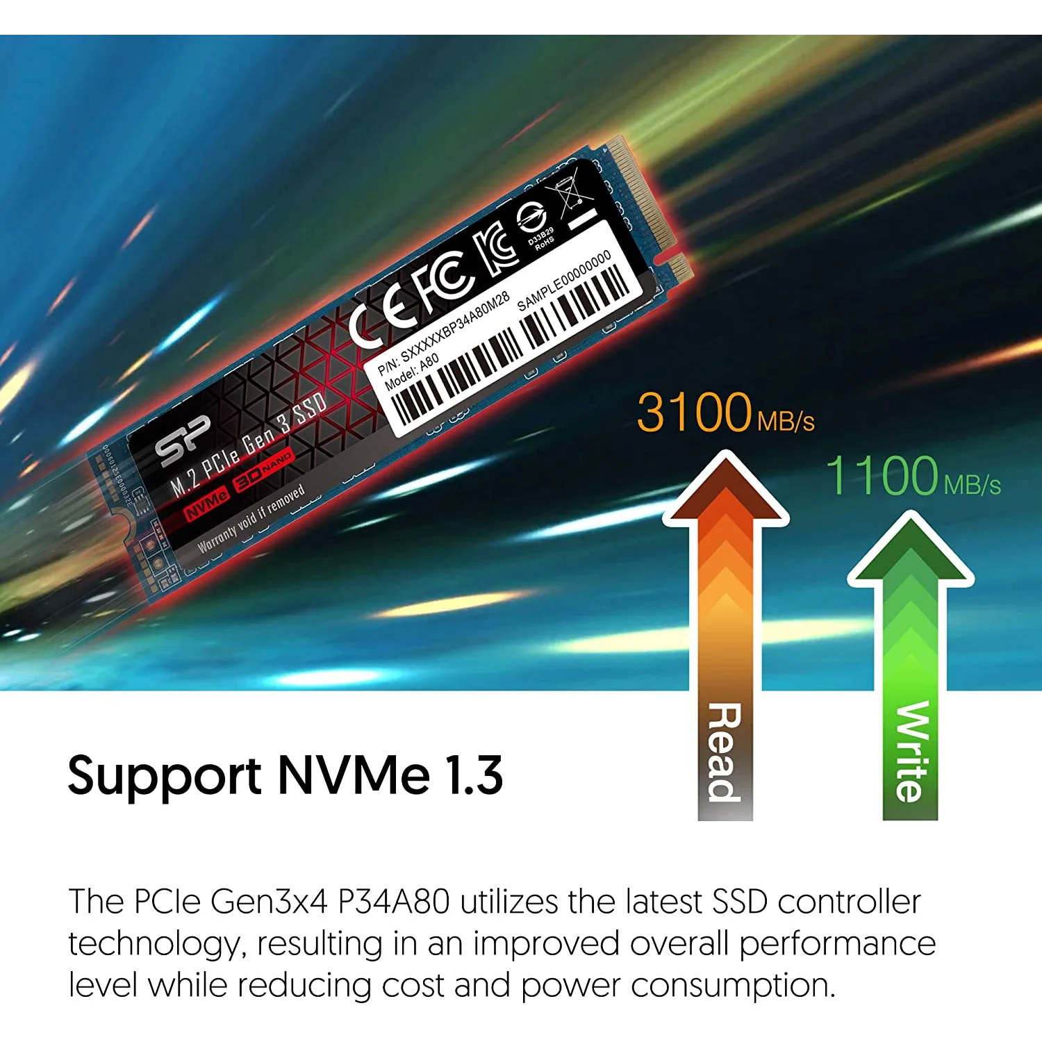 Silicon Power A80 SSD NVMe Gen3 - متجر TT Tab للتقنيات الحديثة