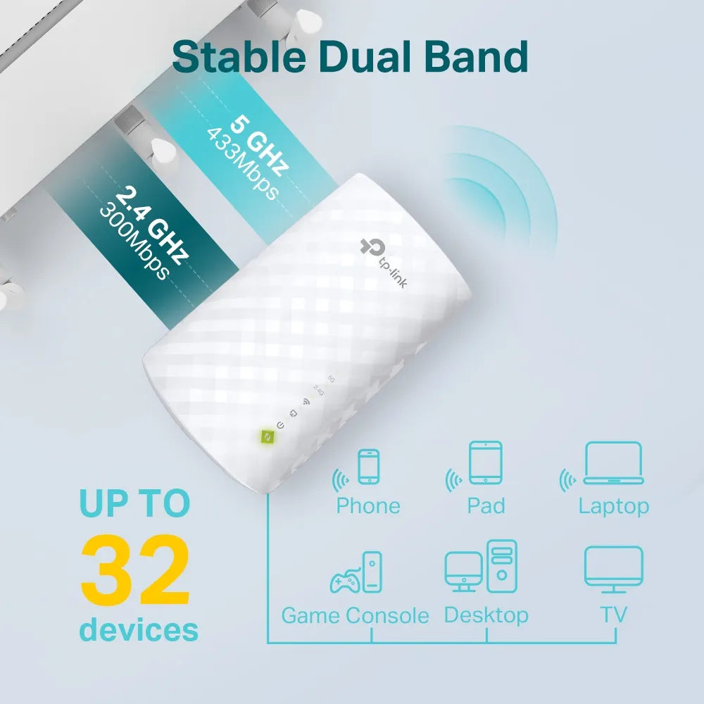 TP-Link RE220 AC750 Mesh Wi-Fi Range Extender