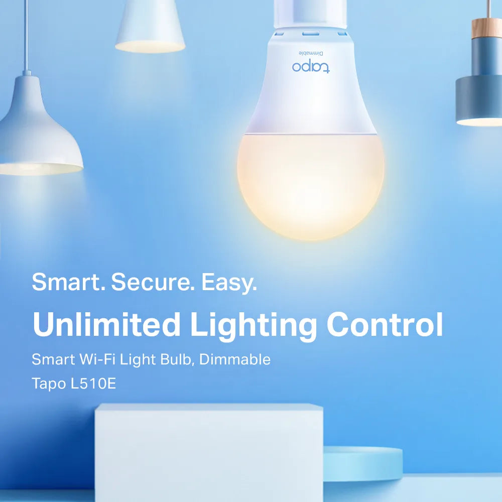 TP-Link Tapo L510E Smart Wi-Fi Light Bulb, Dimmable