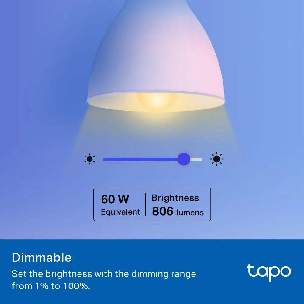 TP-Link Tapo L530E Smart Wi-Fi Light Bulb, Multicolor