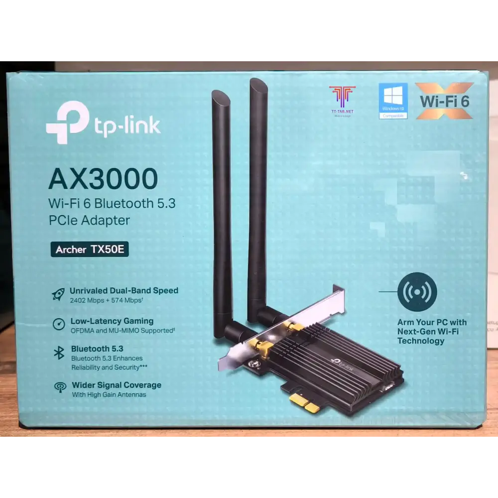 TP-Link Archer TX50E AX3000 Wi-Fi6 Bluetooth 5.3 PCIe Adapter - للتقنيات الحديثة TT TAB متجر