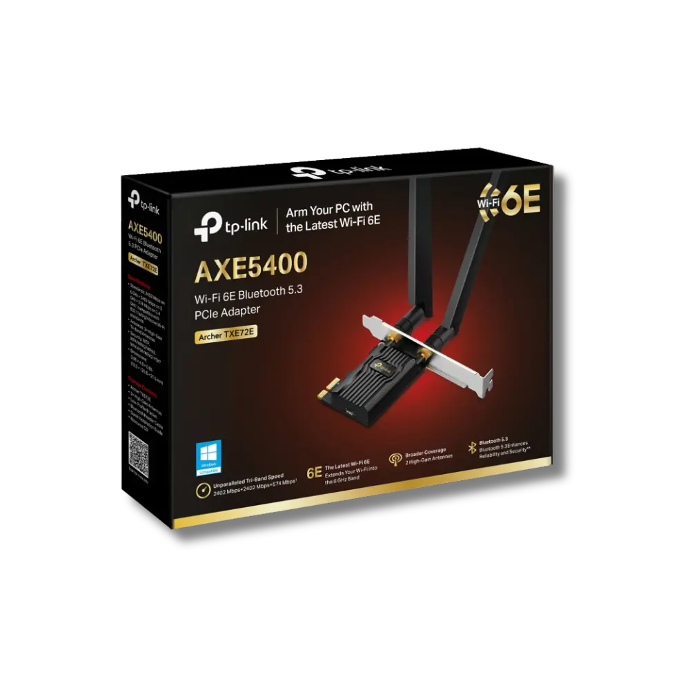 TP-Link Archer TXE72E AXE5400 Wi-Fi 6E Tri-band PCIe Adapter with Bluetooth 5.3 - متجر TT Tab للتقنيات الحديثة