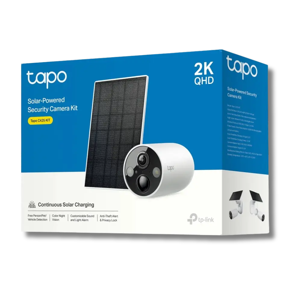 TP-Link C425 KIT 2K 4MP Solar-Powered Security Camera Kit - متجر TT Tab للتقنيات الحديثة