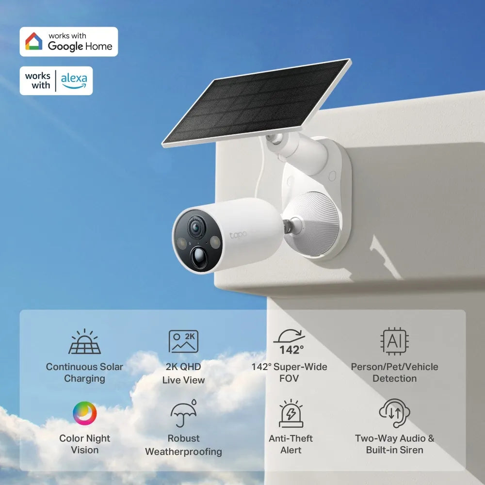 TP-Link C425 KIT 2K 4MP Solar-Powered Security Camera Kit - متجر TT Tab للتقنيات الحديثة