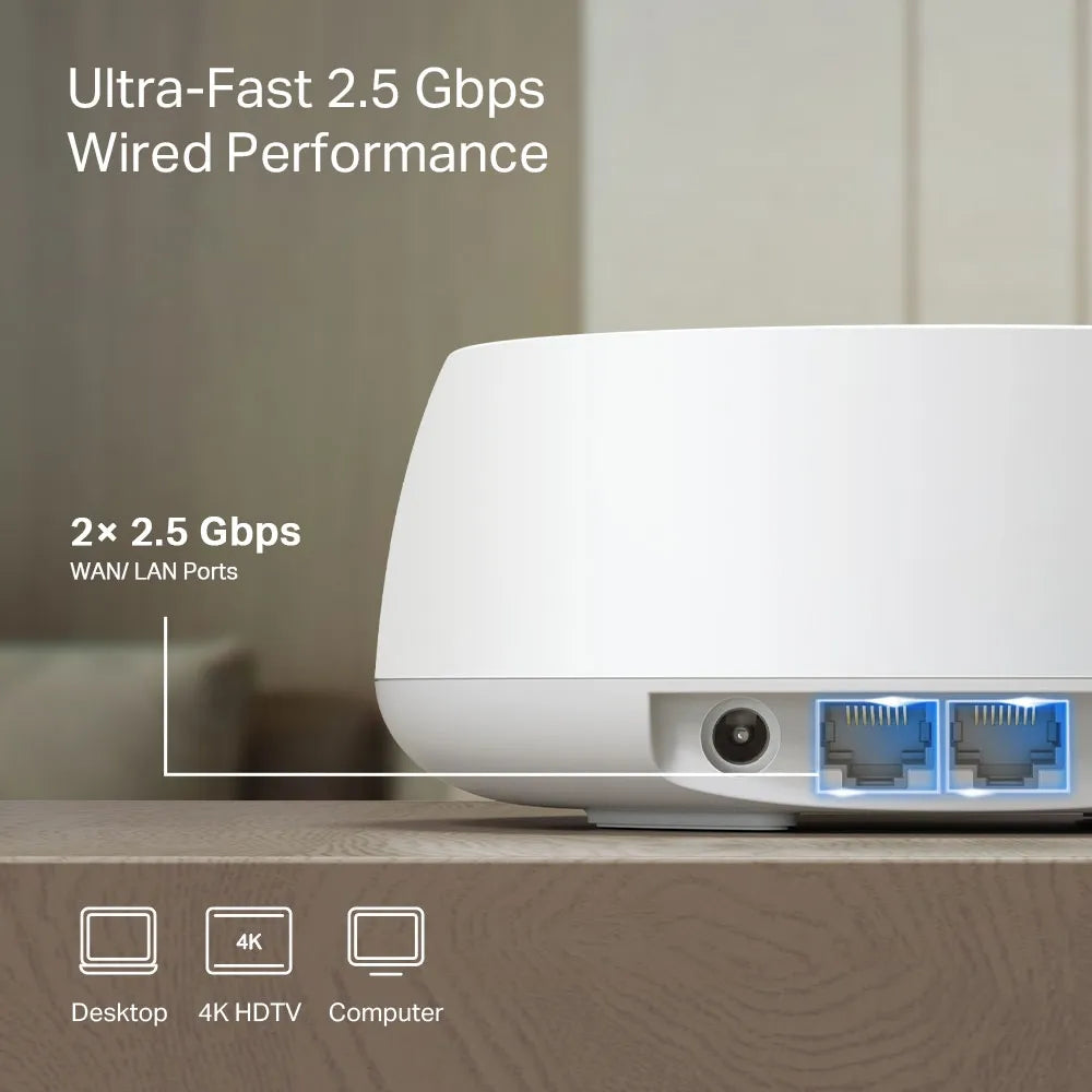 TP-Link Deco BE25 BE3600 2-Pack Whole Home Mesh WiFi 7 System