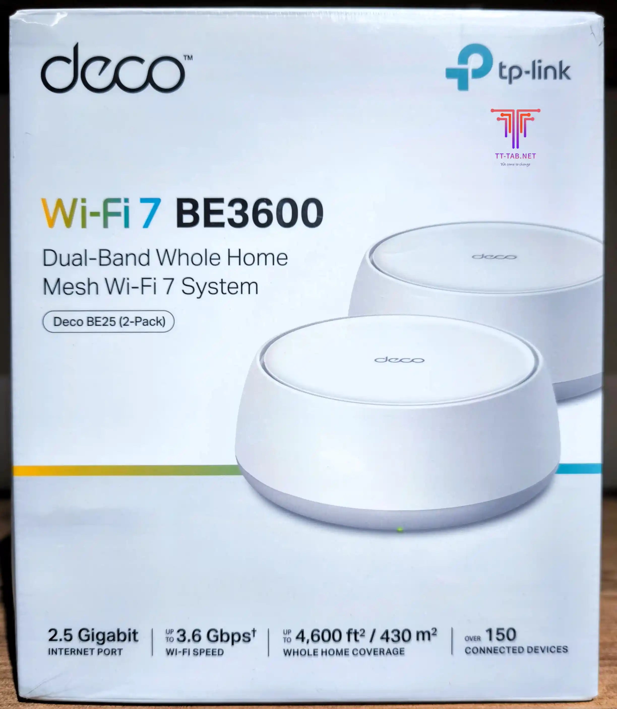 TP-Link Deco BE25 BE3600 2-Pack Whole Home Mesh WiFi 7 System