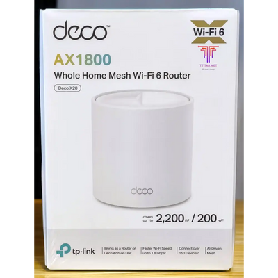 TP-Link Deco X20 AX1800 1-Pack Whole Home Mesh Wi-Fi 6 System