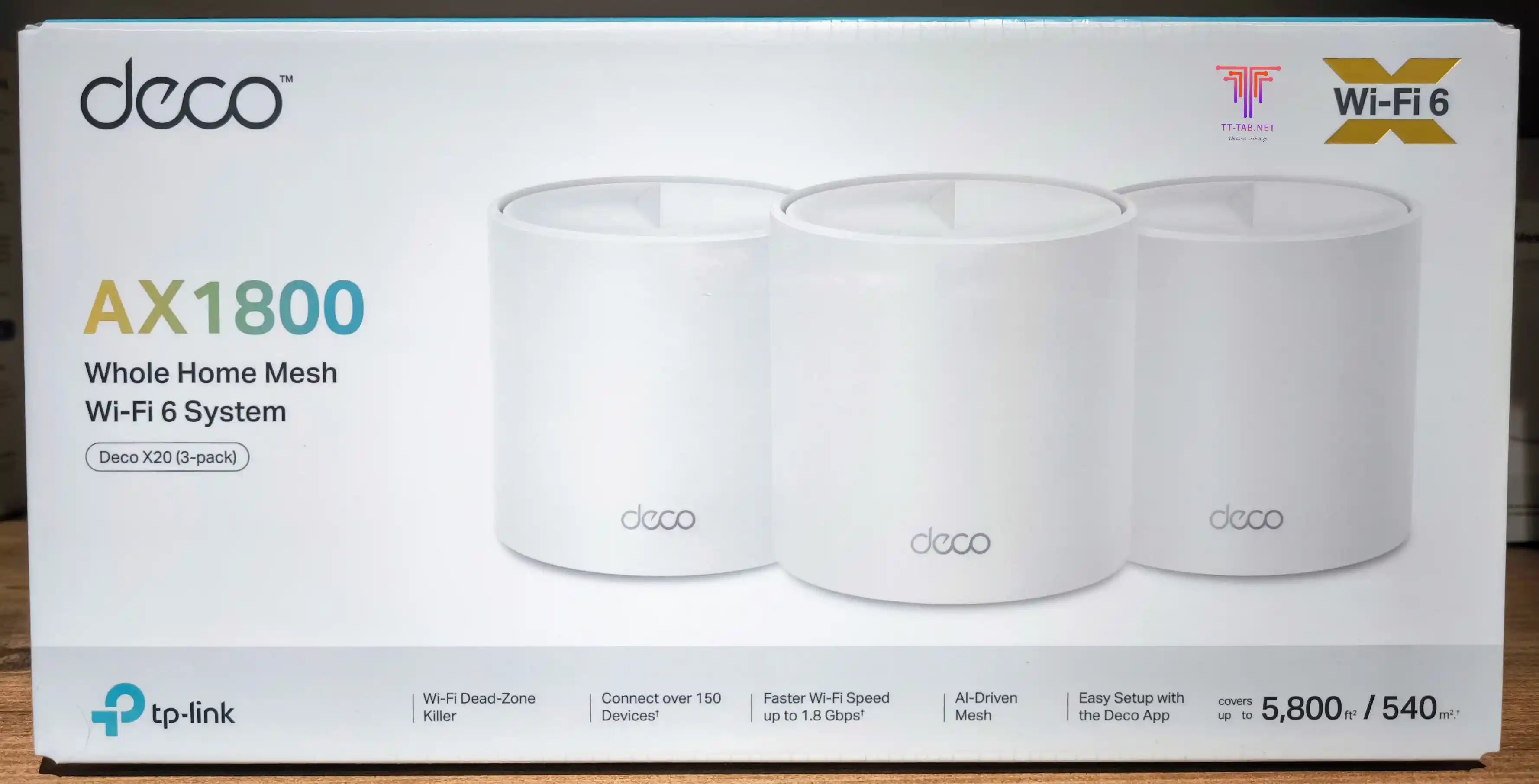 TP-Link Deco X20 AX1800 3-Pack Whole Home Mesh Wi-Fi 6 System