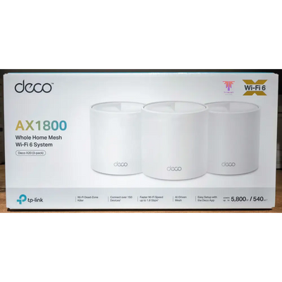 TP-Link Deco X20 AX1800 3-Pack Whole Home Mesh Wi-Fi 6 System